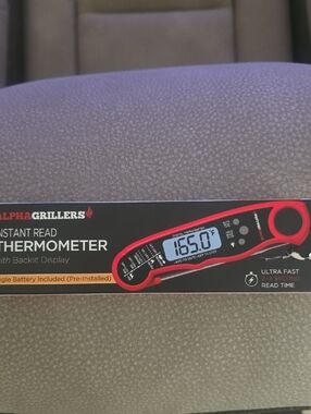 Alpha Industries Red and Black Instant Read Thermometer